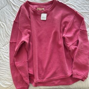 FP Movement by Free People Pink Ribbed Top